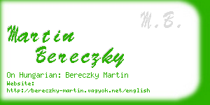 martin bereczky business card